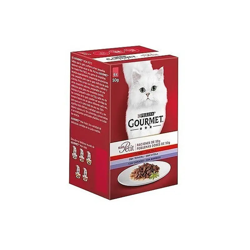 Purina Gourmet Mon Petit Meat Box 6X50Gr, nourriture humide pour chats
