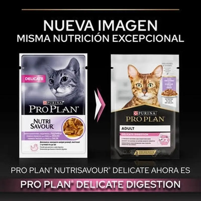 Purina Pro Plan Feline Delicate Turkey 26X85Gr, nourriture humide pour chats