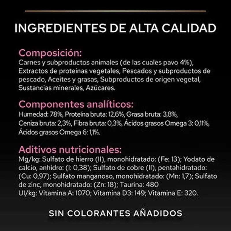 Purina Pro Plan Feline Delicate Turkey 26X85Gr, nourriture humide pour chats