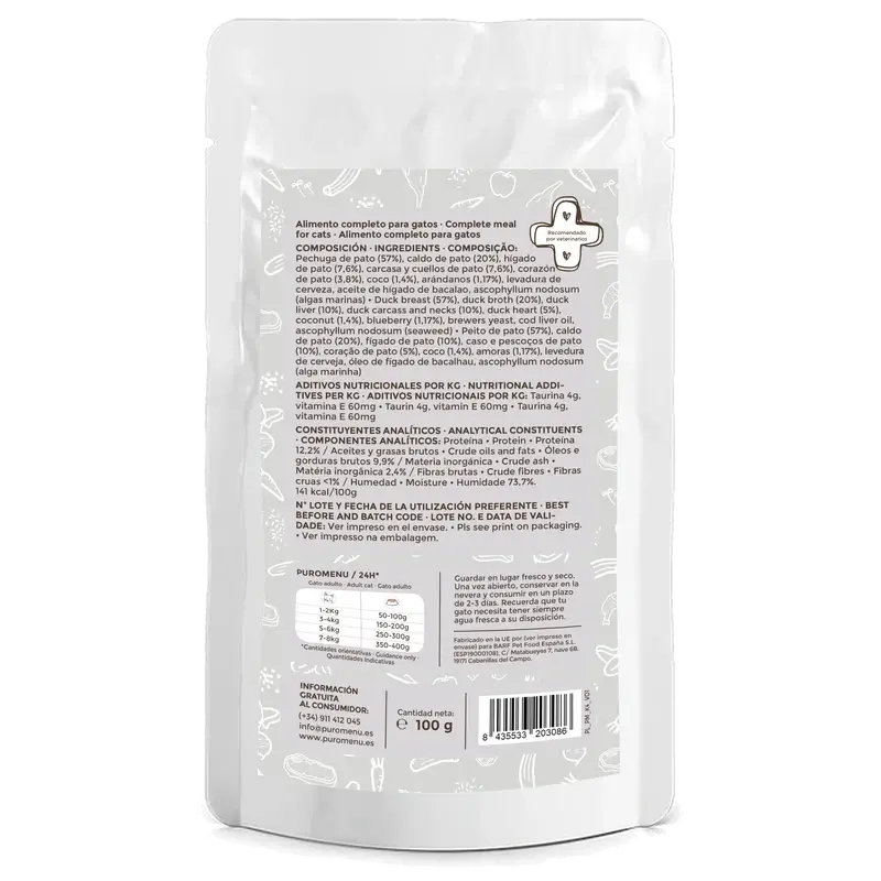 Puromenu Endless Purring Menu , 1 unité