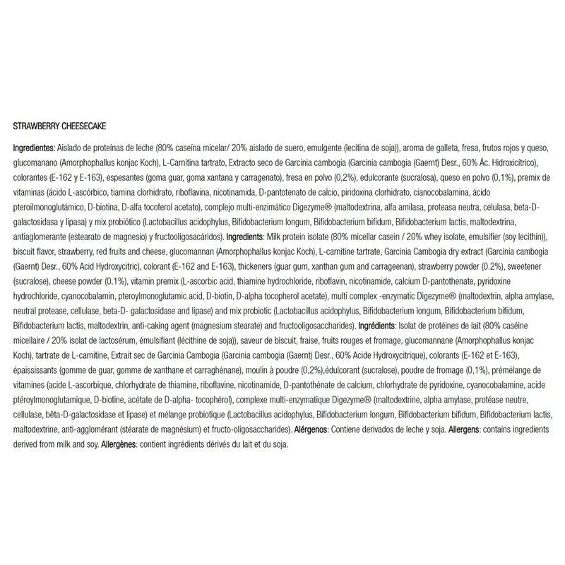 Pwd Repas Protéiné à la Caséine Cheesecake à la Fraise 450Gr