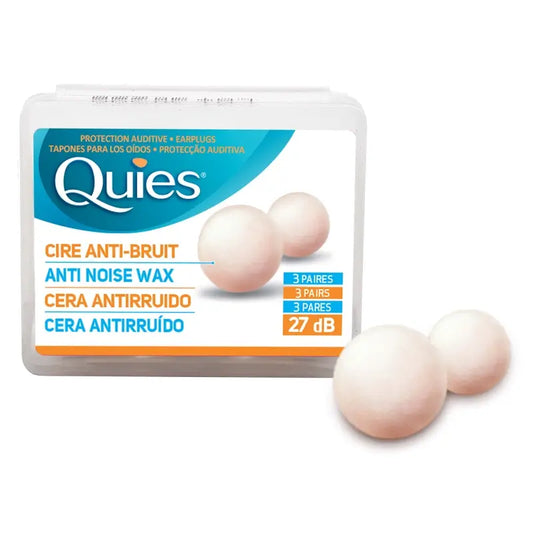 Bouchons d'oreille en cire anti-bruit Quies Wax 6pcs.