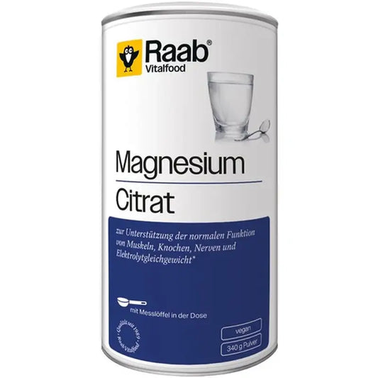 Raab Vitalfood Citrate de Magnésium Poudre 340Gr. Sg Vegan