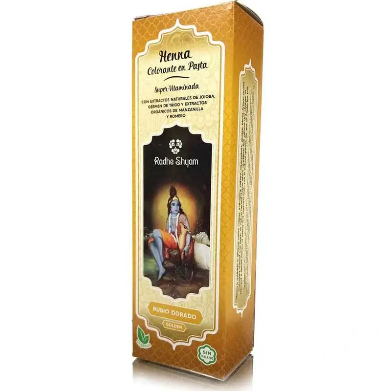 Radhe Shyam Henné Pâte blonde dorée, 200 ml