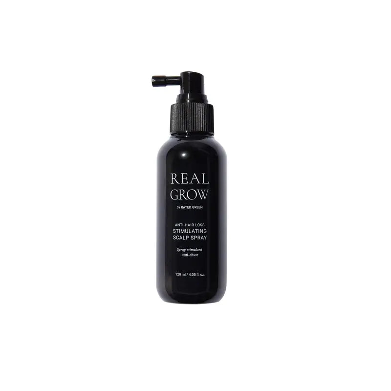 Rated Green Real Grow Spray stimulant le cuir chevelu contre la chute des cheveux, 120 ml