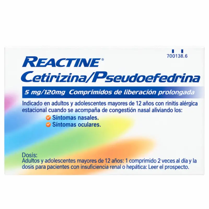 Reactine Cetirizine/Pseudoephedrine, 14 Comprimés