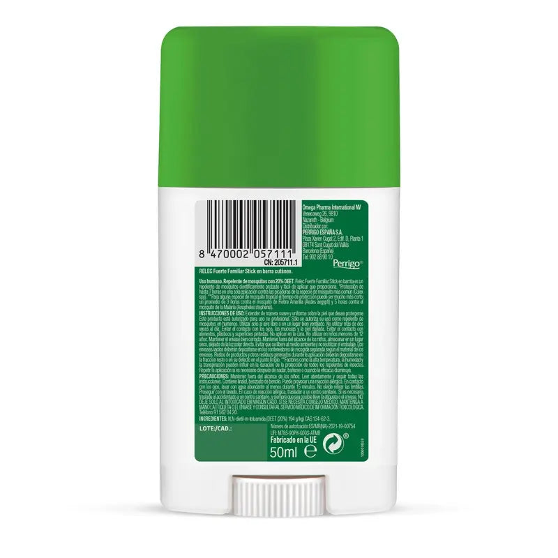 Relec Fuerte Familiar Stick anti-moustiques, 50 ml