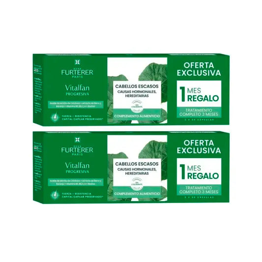 Rene Furterer Vitalfan Chute progressive des cheveux , Pack 2 x 30 gélules