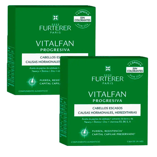 Rene Furterer Vitalfan Chute progressive des cheveux, Pack 2 x 30 gélules