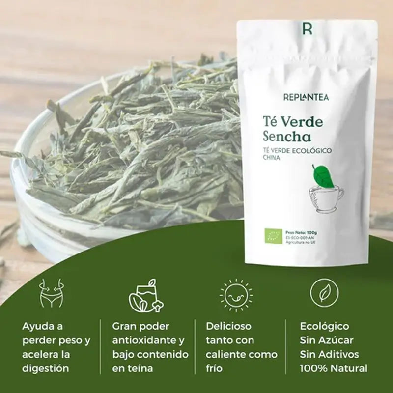 Replantea Thé vert Sencha biologique, 100 g