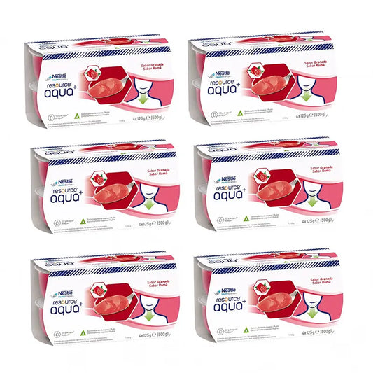 Resource Gelled Water Pomegranate Flavour Pack 6, 24 unités