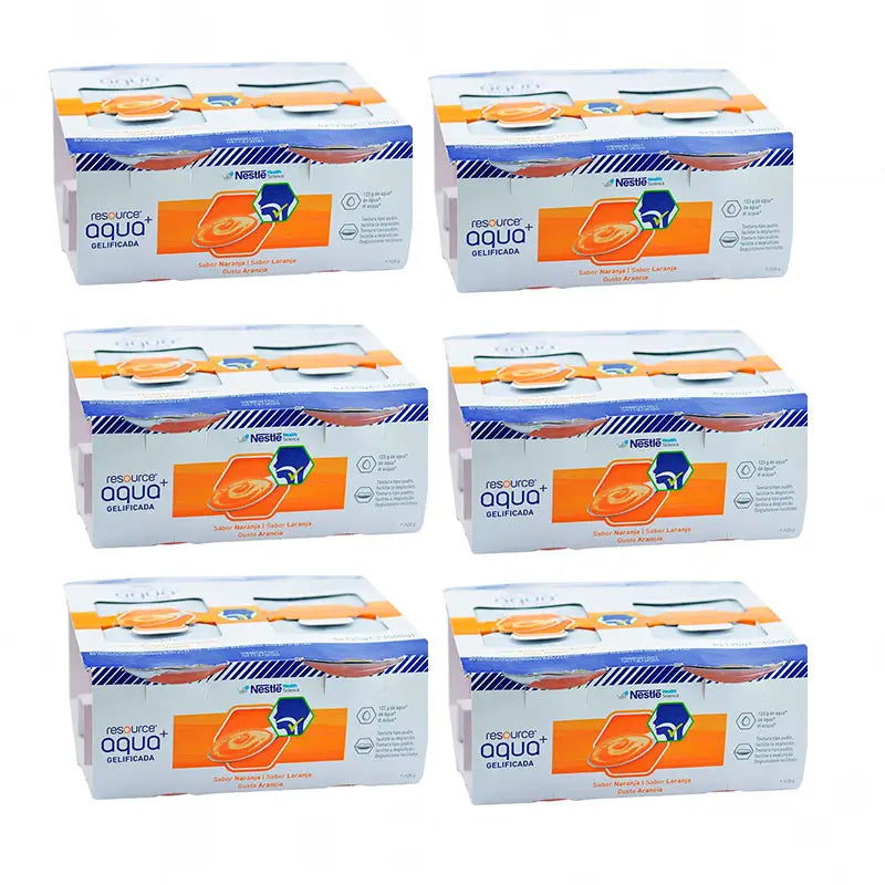 Resource Jellied Water Orange Flavouroured Pack 6, 24 pcs.
