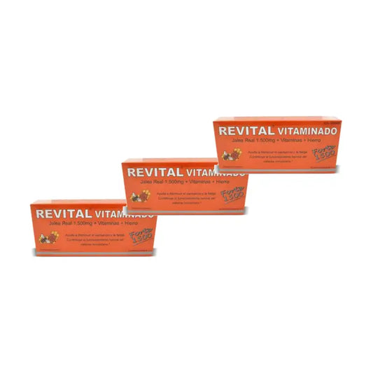 Revital Vitaminé Forte 1500, lot de 3 x 20 ampoules