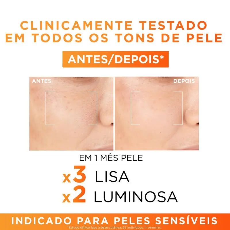 L'Oréal Paris Revitalift Clinical Serum [Wrinkle-Tone-Pores] avec 12% de vitamine C pure + vitamine E + acide salicylique.