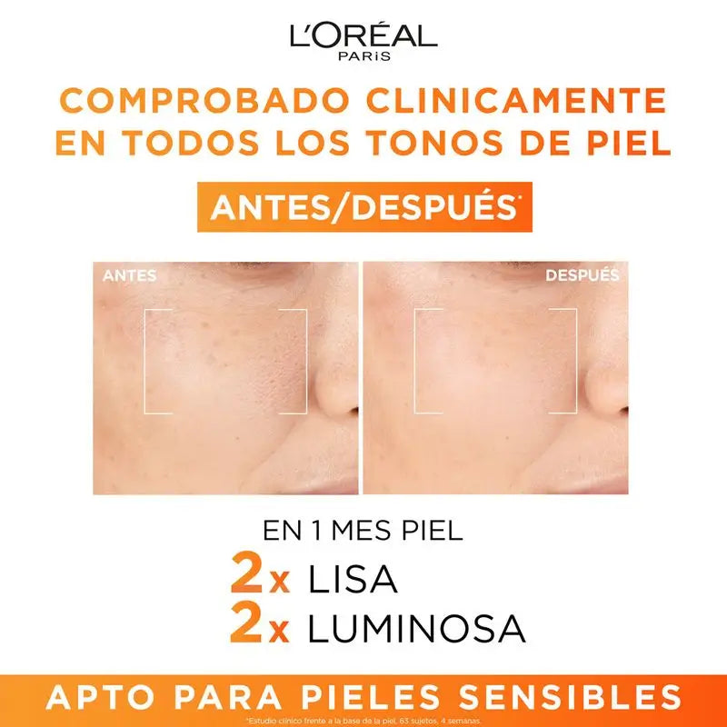 L'Oréal Paris Revitalift Clinical Serum [Wrinkle-Tone-Pores] avec 12% de vitamine C pure + vitamine E + acide salicylique.