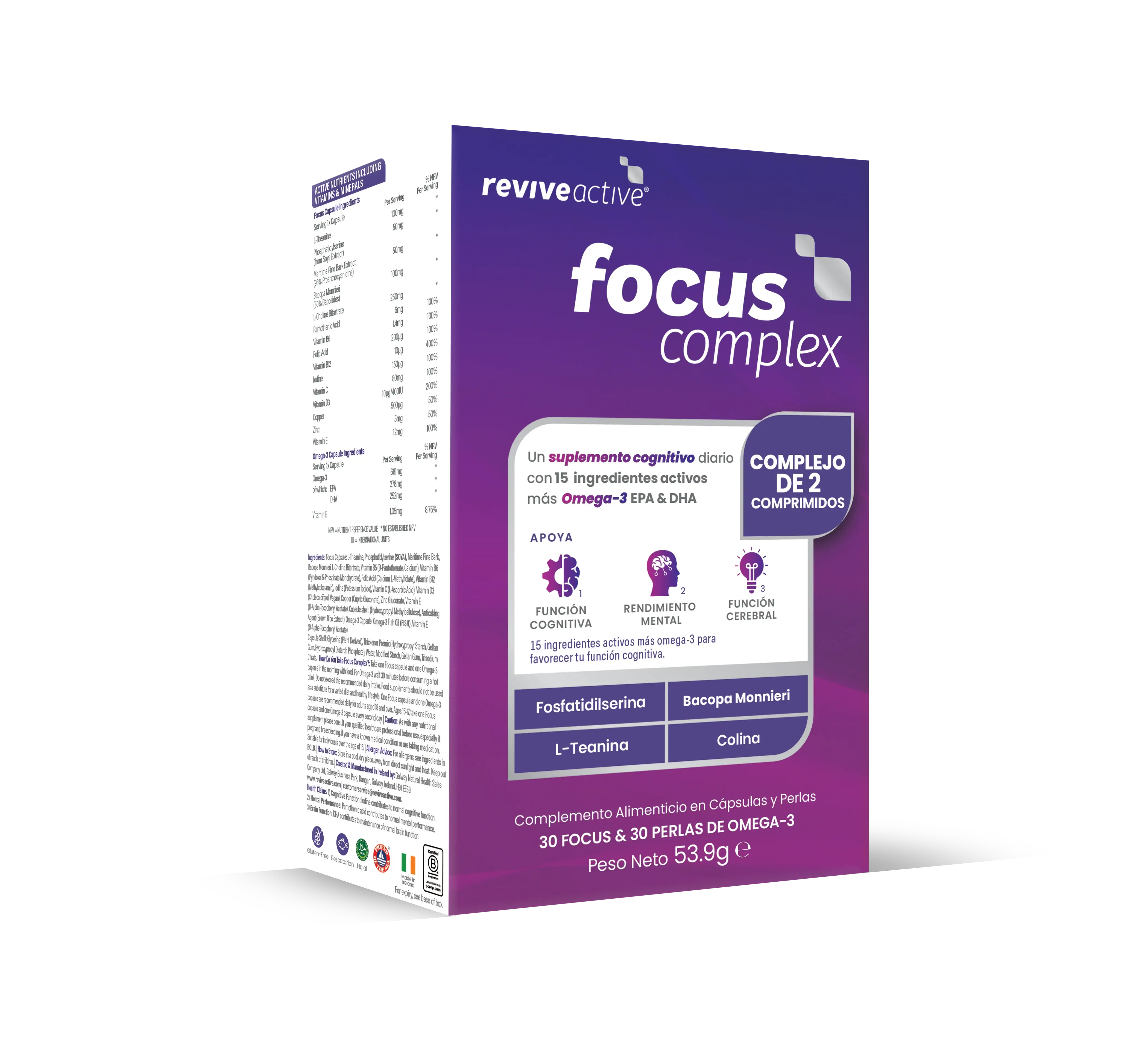 Revive Active Focus Complex, 60 gélules et perles