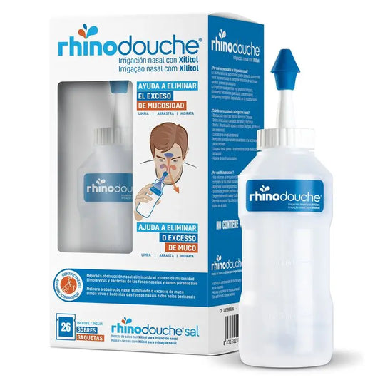 Rhinodouche Adulte Irrigateur nasal 500 ml + sel 26 sachets