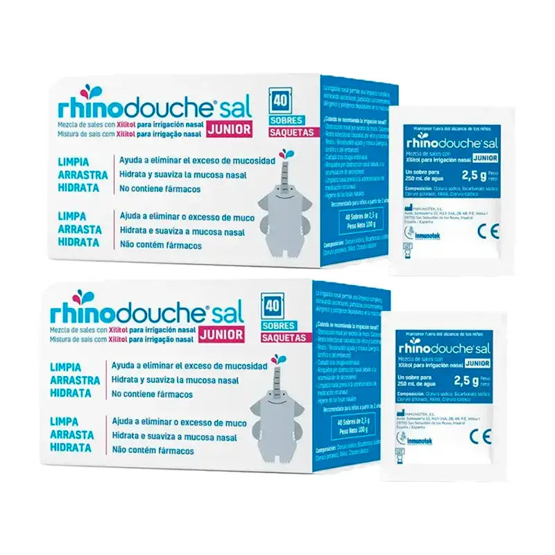 Rhinodouche Junior Sel, Pack 2 x 40 sachets
