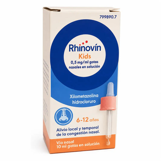 Rhinovin Infantil 0,5 mg/ ml Solution pour gouttes nasales 1 flacon de 10 ml