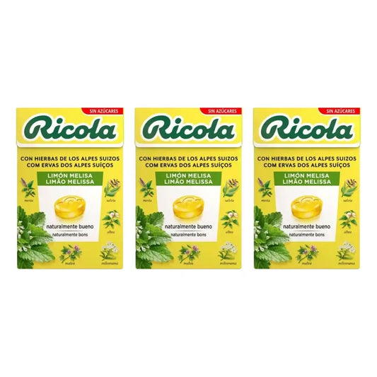 Ricola Sugar Free Candies Lemon Pack 3 x 50 g