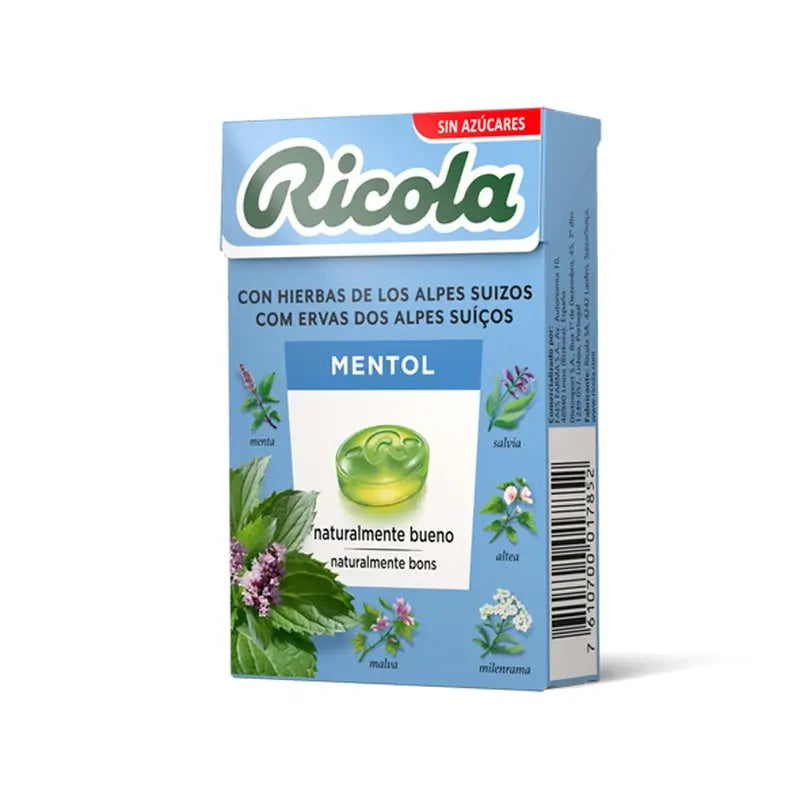 Ricola Bonbons au menthol sans sucre, 50 g