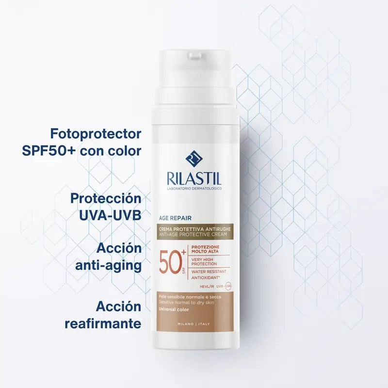 Rilastil Sun System Age Repair Photoprotecteur anti-âge Spf50+ Colour, 50 ml