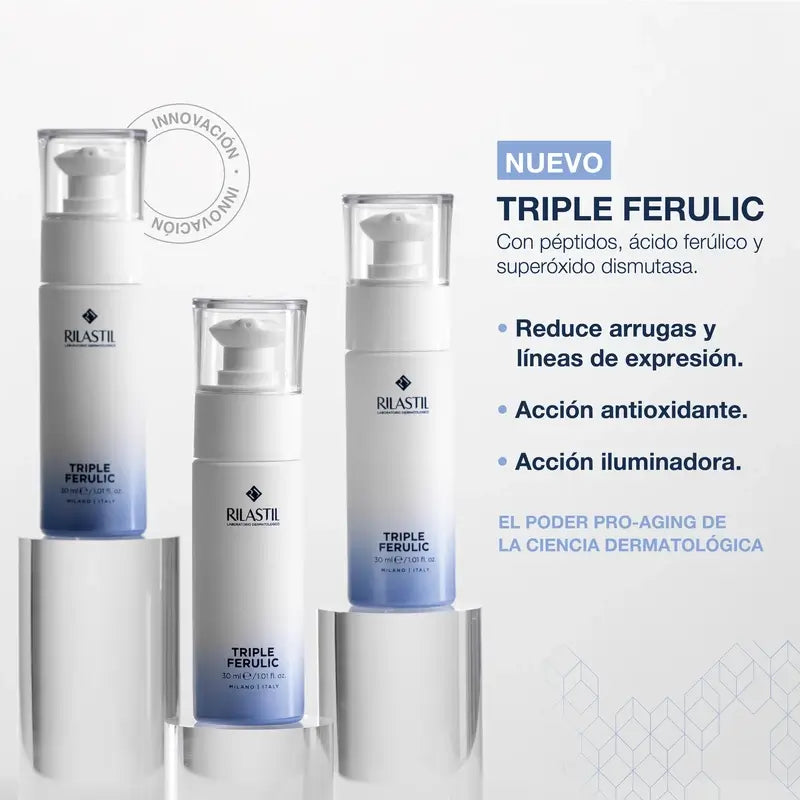 Rilastil Triple Ferulic Sérum anti-âge, antioxydant et éclaircissant, 30 ml