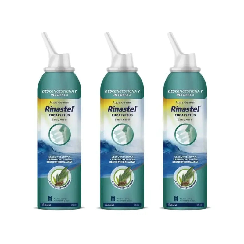 Rinastel Spray nasal à l'eucalyptus, 3X125 Ml