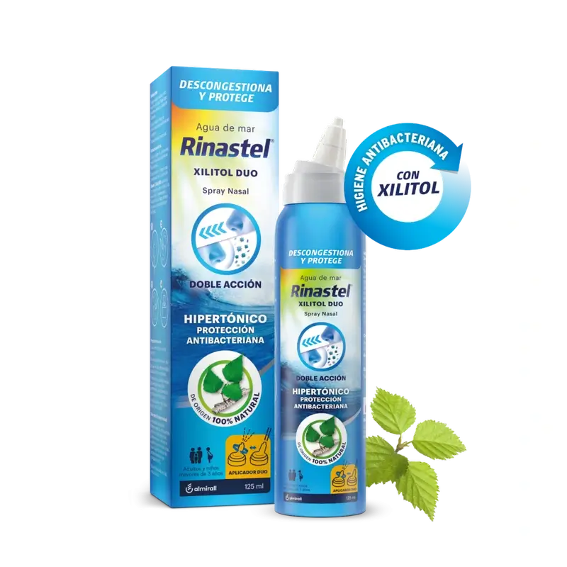 Rinastel Xylitol Hypertonic Duo Nasal Spray, 125 ml