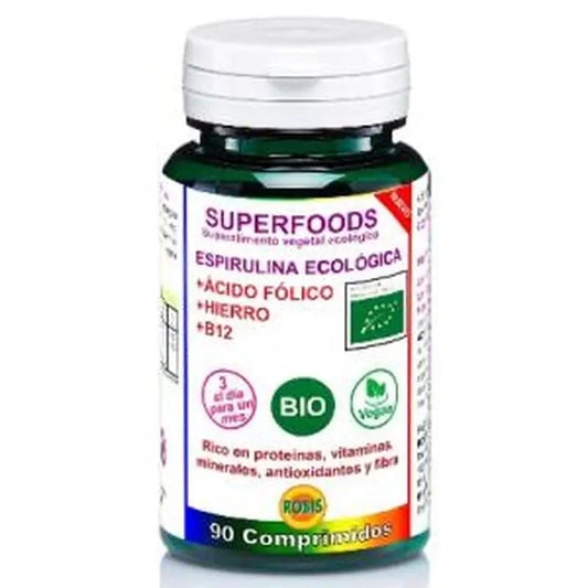 Robis Spirulina + Ac. Folico Superfoods Bio 90 Tablets