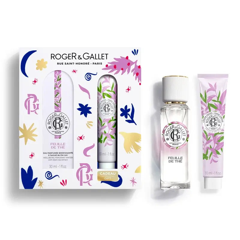 Roger & Gallet Feuille De Thé Wellness Eau parfumée + Crème pour les mains Wellness Chest, 60 ml