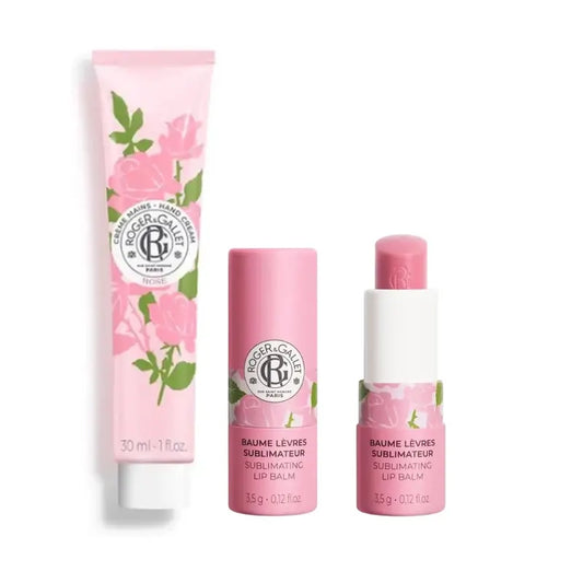 Roger & Gallet Rose Rose Crème pour les mains + Baume à lèvres