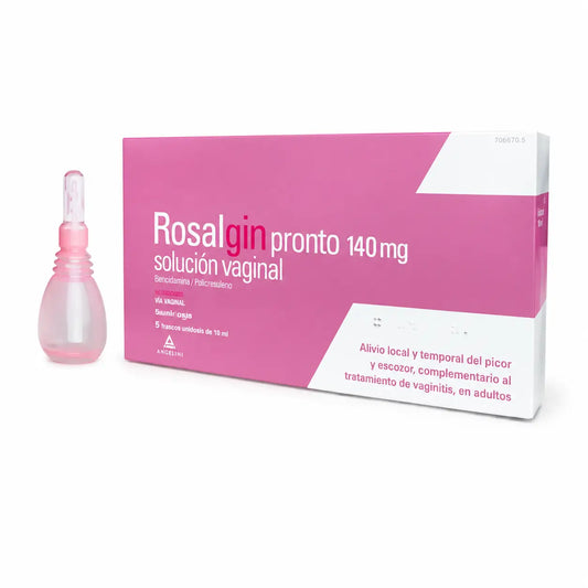 Rosalgin Pronto 140 ml solution vaginale, 5 doses uniques