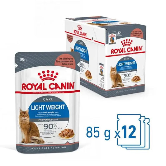 Royal Canin Adult Light Weight Pouch Box 12X85Gr, nourriture humide pour chats