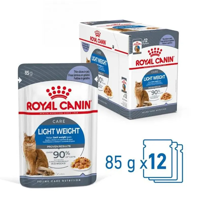Royal Canin Adult Light Weight Pouch Jelly Box 12X85Gr, nourriture humide pour chats