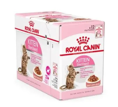 Royal Canin Kitten Sterilised Pouch Box 12X85Gr, wet food for cats
