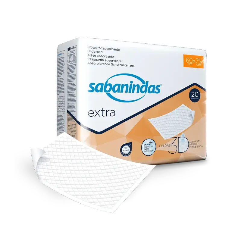 Sabanindas Extra Large Absorbent Pad 60 X 75 Cm. 20 pièces
