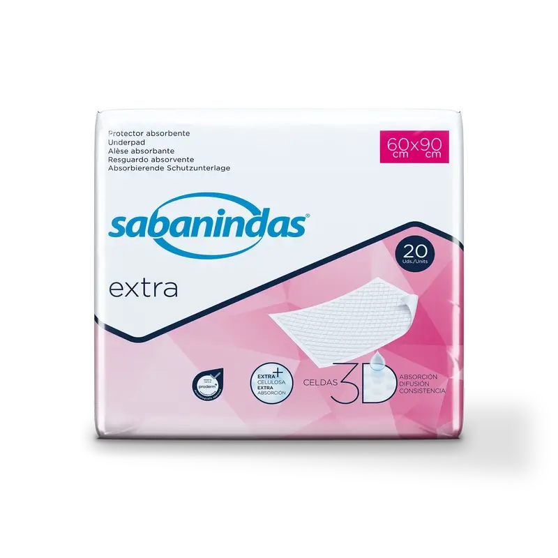 Sabanindas Coussinet Extra Absorbant Maxi 60 X 90 Cm. 20 pièces