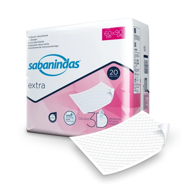 Sabanindas Coussinet Extra Absorbant Maxi 60 X 90 Cm. 20 pièces