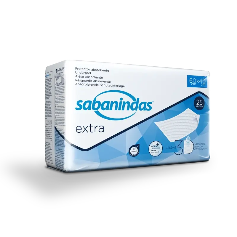 Sabanindas Extra Small Absorbent Pad 60 X 40 Cm. 25 pièces