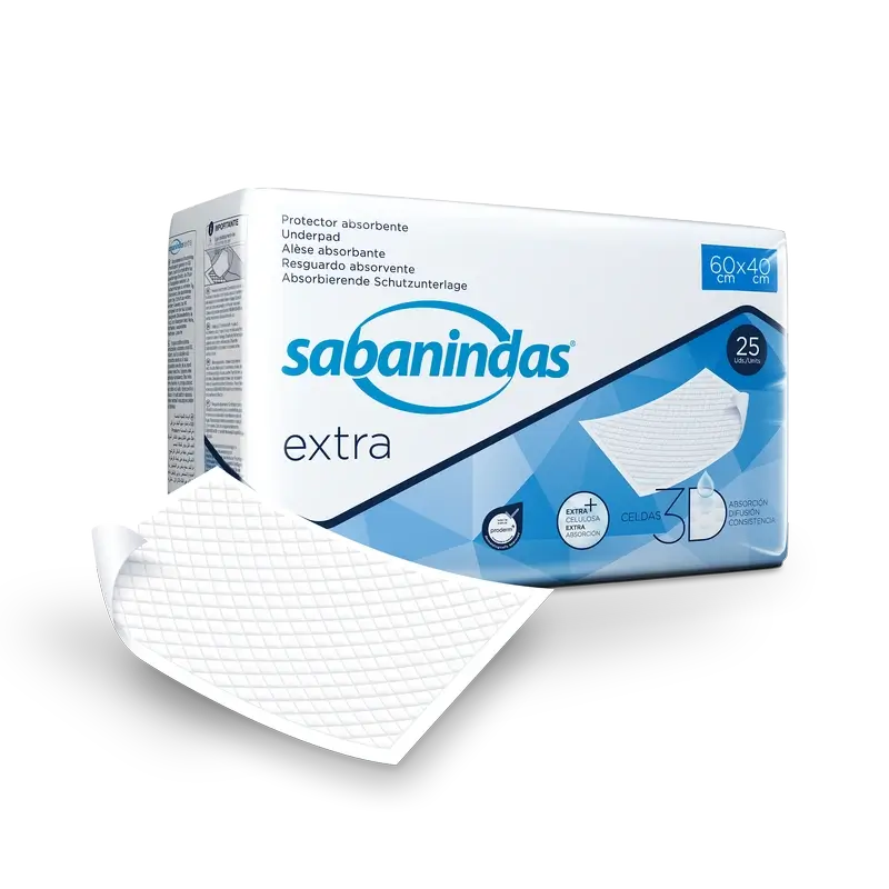Sabanindas Extra Small Absorbent Pad 60 X 40 Cm. 25 pièces