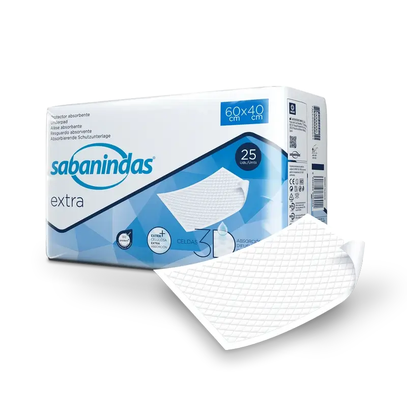 Sabanindas Extra Small Absorbent Pad 60 X 40 Cm. 25 pièces