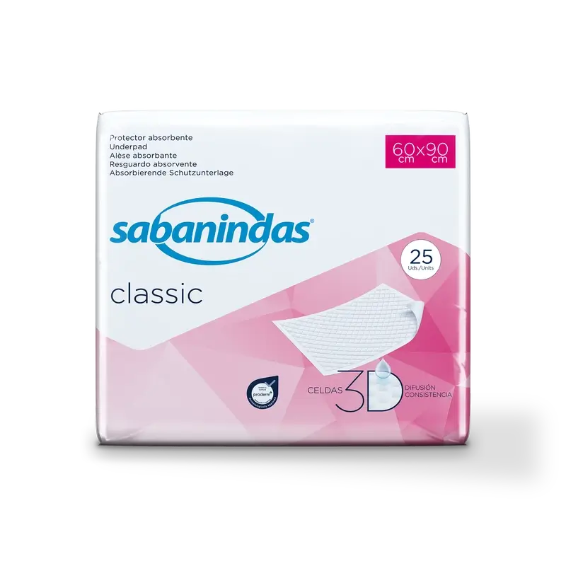 Sabanindas Normal Absorbent Pad 60 x 90 cm 25 units