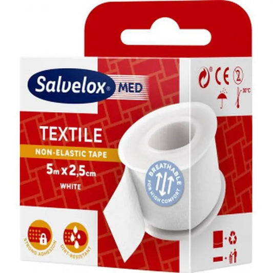 Bande textile blanche Salvet - 5 M X 2,5 Cm