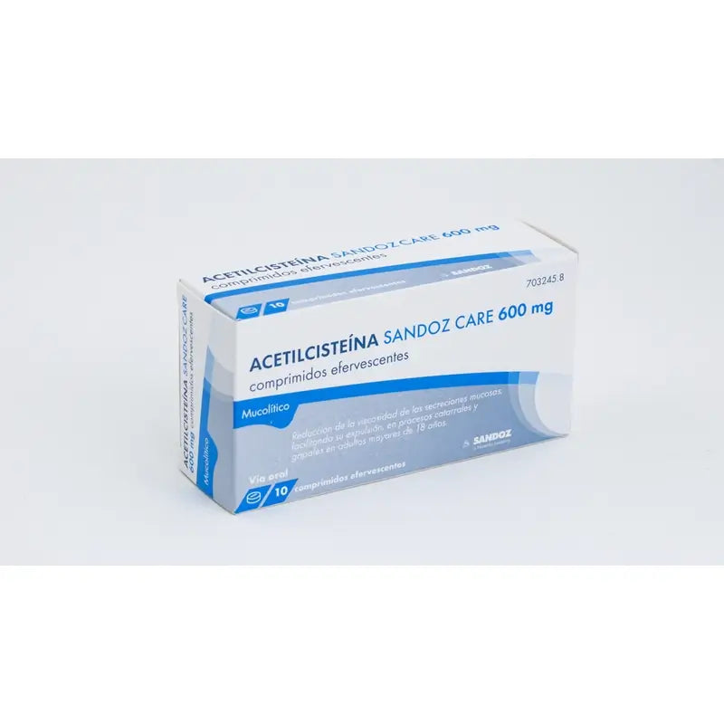 Sandoz Care Acetylcysteine 600 Mg, 10 comprimés effervescents