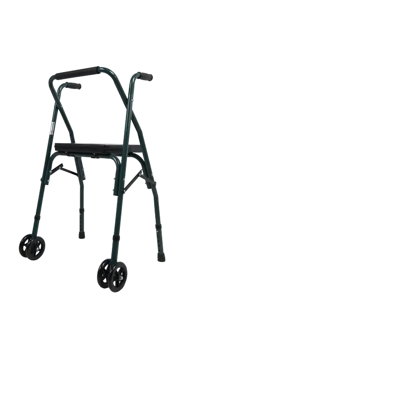 Déambulateur pliant Sanitec avec siège et roues avant, 1 unité
