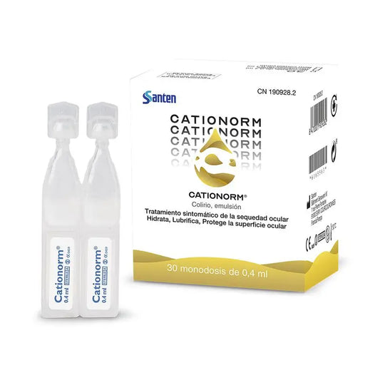 Santen Cationorm Larmes artificielles 30 unidoses, 4 ml