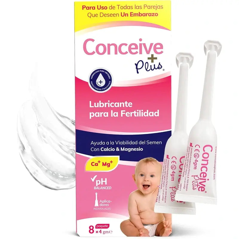 Sasmar Conceive Plus Lubrifiant, 8 applicateurs à usage unique