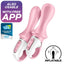 Satisfyer Connect Air Pump Booty 5+ Inflatable Anal Vibrator - Pink