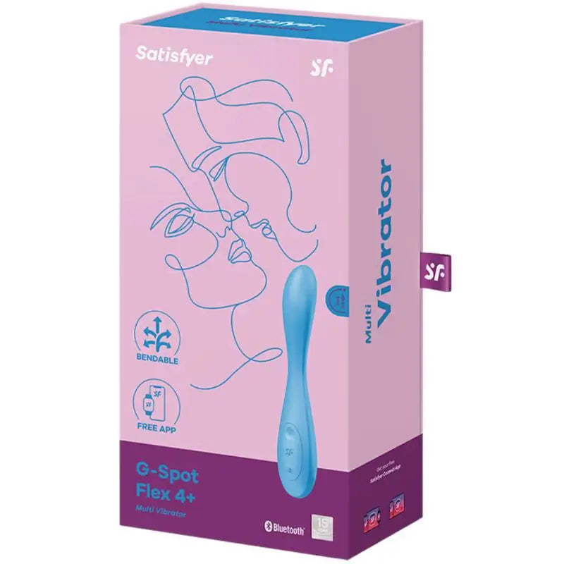Satisfyer Connect G-Spot Flex 4+ Multi Vibrator App - Bleu